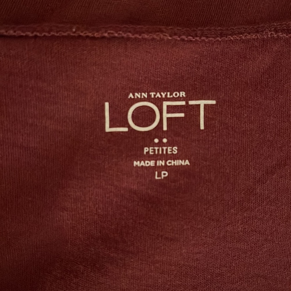 Loft Sleeveless Top large Petite Wine - Picture 5 of 6